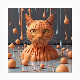 Splatter Cat Canvas Print