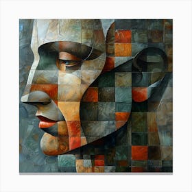 Abstract Of A Man'S Head Canvas Print