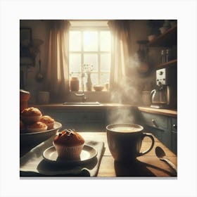 Coffee And Muffins Canvas Print
