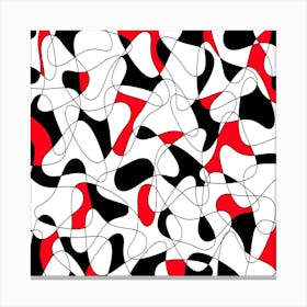 Abstract Red And Black Pattern 1 Canvas Print