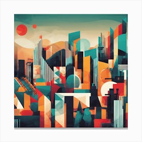 Abstract Cityscape 6 Canvas Print