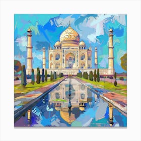 A Taj Mahal In Agra Expressive Strokes Illustrat 1719953822 2 Canvas Print