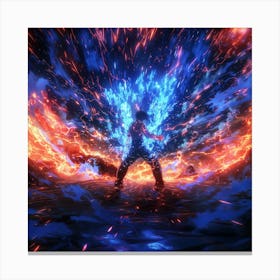 Intense Anime Rage Canvas Print