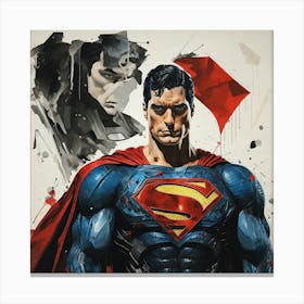 Superman Print Art Print 1 Canvas Print