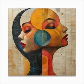 Portrait Of A Woman 8 - colorful cubism, cubism, cubist art,    abstract art, abstract painting  city wall art, colorful wall art, home decor, minimal art, modern wall art, wall art, wall decoration, wall print colourful wall art, decor wall art, digital art, digital art download, interior wall art, downloadable art, eclectic wall, fantasy wall art, home decoration, home decor wall, printable art, printable wall art, wall art prints, artistic expression, contemporary, modern art print, Canvas Print