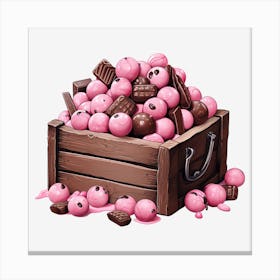 Pink Candy Crate 4 Canvas Print