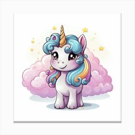 Cute Unicorn 226 Canvas Print