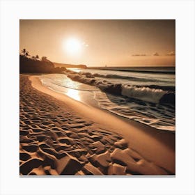 Sunset On The Beach 713 Canvas Print