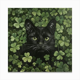 Shamrock Cat 1 Canvas Print