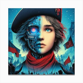 Girl In A Hat Canvas Print