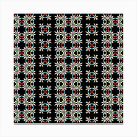 Pattern Black Background Texture Art 1 Canvas Print