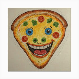 Pizza Face 1 Canvas Print