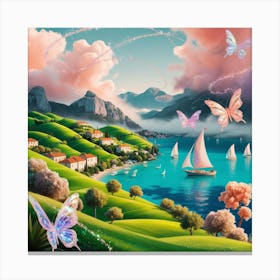 Butterfly Painting Canvas Print