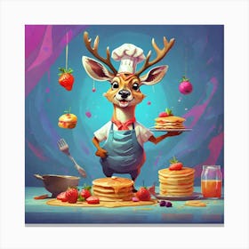 Chef Deer 11 Canvas Print