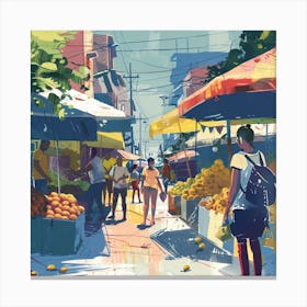 Street Market 2 Canvas Print