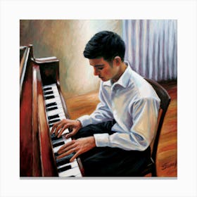 Piano Player Canvas Print