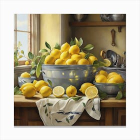 Lemons Kitchen Art Print 0 Canvas Print