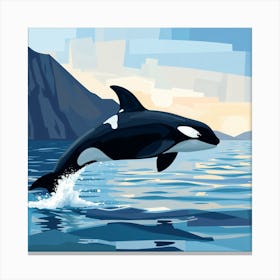 Orca Whale Jumping 3 Canvas Print