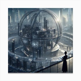 Futuristic City 76 Canvas Print