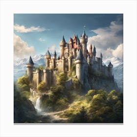 Castle In The Mountains 2 Canvas Print