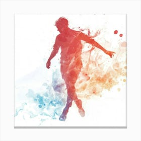 Soccer Player Silhouette Canvas Print