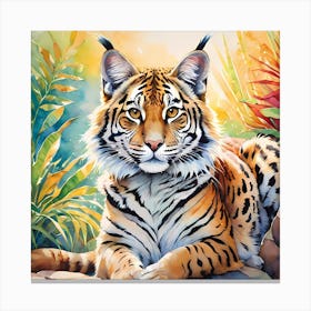 Tiger Baby Painting Canvas Print