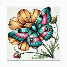 Tattoo Butterfly 3 Canvas Print