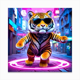 Tiger In The City Canvas Print