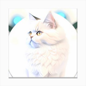 White Persian Cat Canvas Print