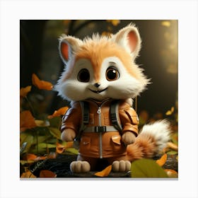 Fox In Autumn 1 Canvas Print