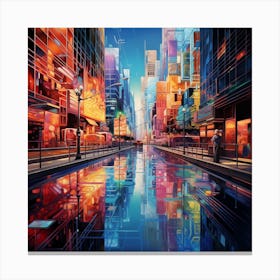 Futuristic City, Optical Illusions Canvas Print