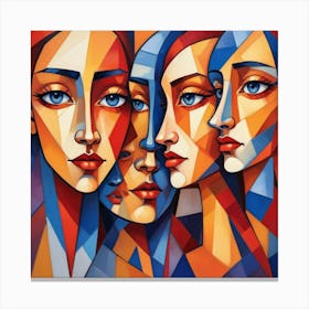 Women'S Faces 6 Canvas Print