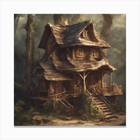 House In The Woods 1 Canvas Print