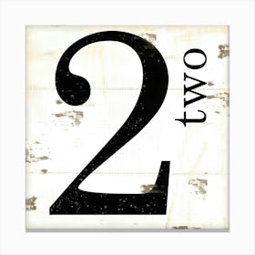 Two Number Sign Canvas Print