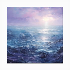 Seawater Harmony: Monet's Lilac Sonata Canvas Print