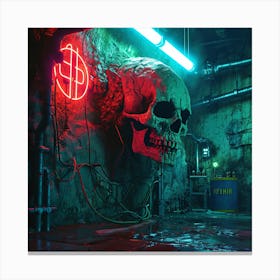 Wall Skull Canvas Print