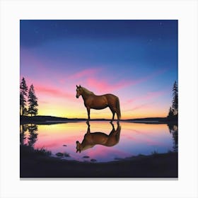 Sunset Horse 42 Canvas Print