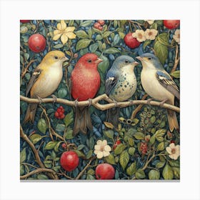 Birds On A Branch Art 39 Canvas Print