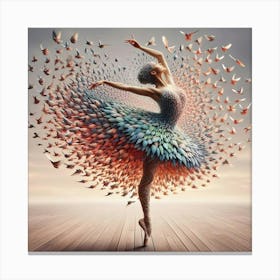 Dancer With Birds Canvas Print