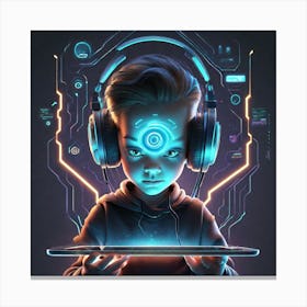 Cyborg Boy Canvas Print