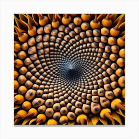 Sunflower Fractal Canvas Print