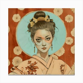 Creative Geisha Artwork 3 Canvas Print