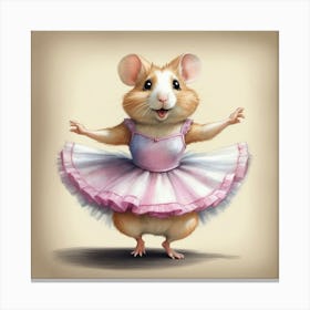 Ballerina Hamster Canvas Print