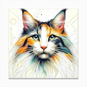 Feline Cat Creative Artwork Illustration 62 Canvas Print