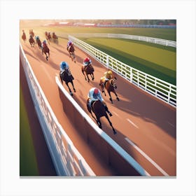 Horse Race 12 Canvas Print