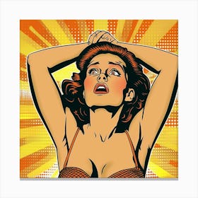 Pop Retro Woman Canvas Print