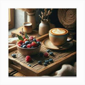 Coffee And Berries Canvas Print