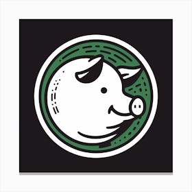 Pig Logo 5 Canvas Print