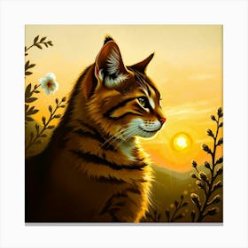 Sunset Cat 3 Canvas Print