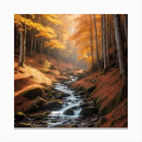 River in autmn Canvas Print